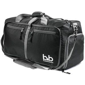 B&B 60L Medium Gym Duffle Bag With Pockets - Fold
